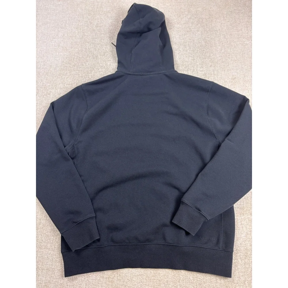 Nike Mens Dri-FIT Pullover Hoodie Black Distressed Logo Sweatshirt 3692 M